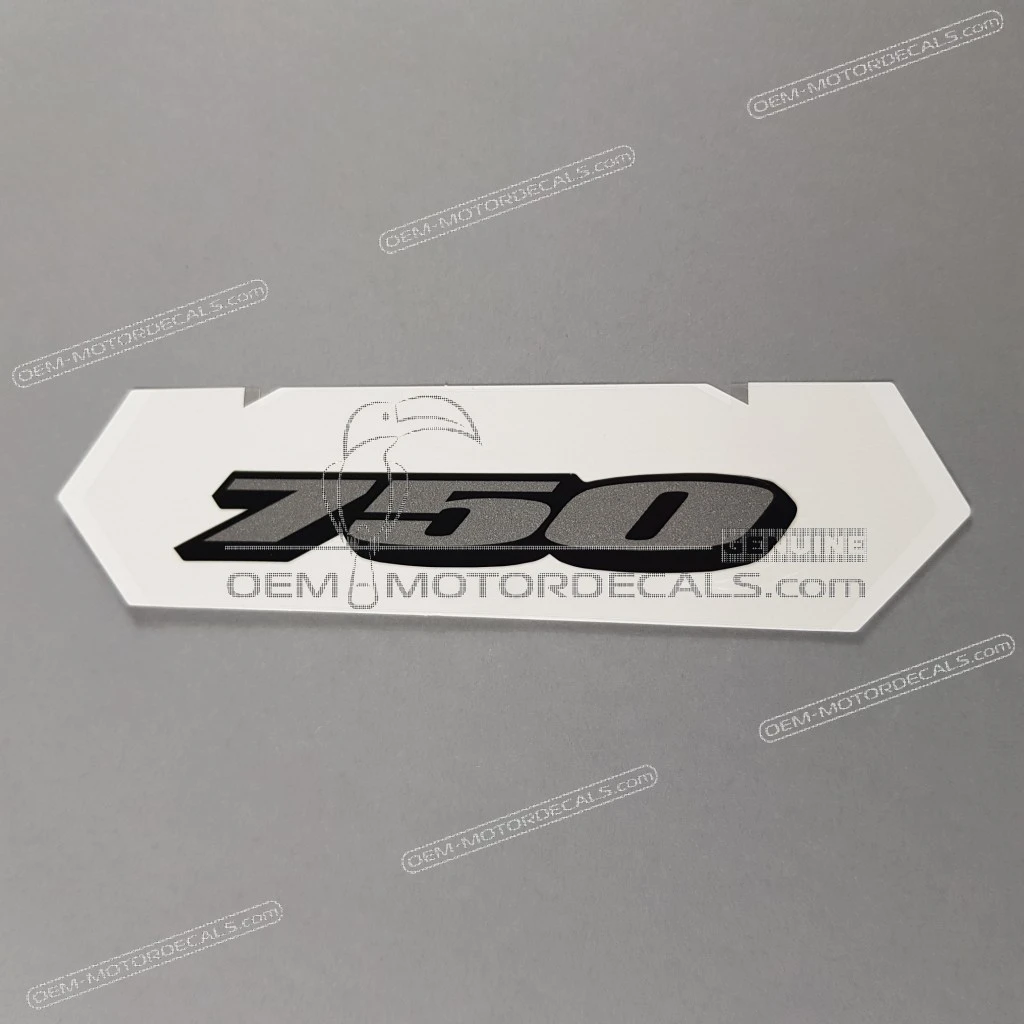 Suzuki GSXR750 Emblema copricarter 750 OEM 6813115J00G3S adesivo originale di fabbrica per carrozzeria moto