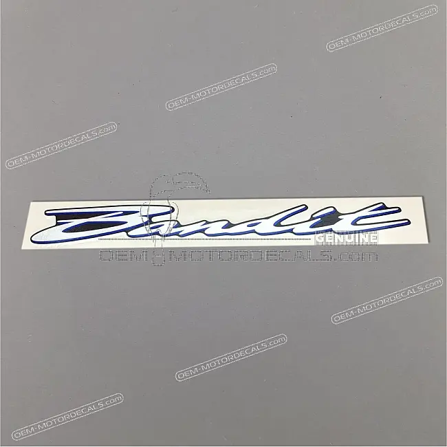 Emblème Bandit pour cache-cadre Suzuki GSF600N Bandit OEM 6813131F00NW3 graphisme d'origine d'usine