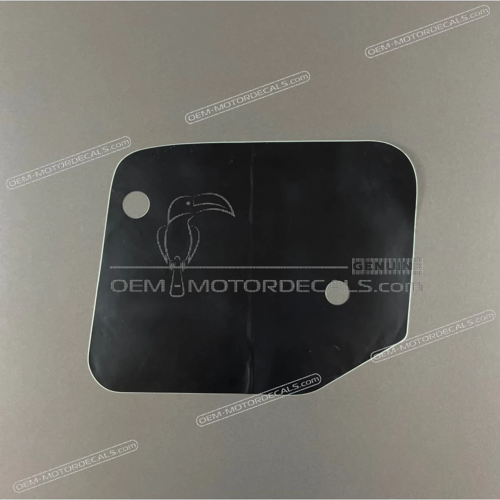 Suzuki RM125 Rahmenschutz Nummernschild RM Emblem rechte Seite OEM 6813201B00291