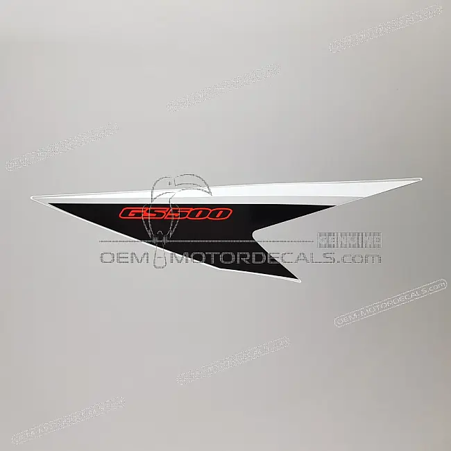 Pegatina de colín Suzuki GS500F lado derecho OEM 6813501DG0CYU para la cubierta del bastidor trasero derecho.