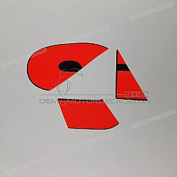 Frame cowling decal, right side