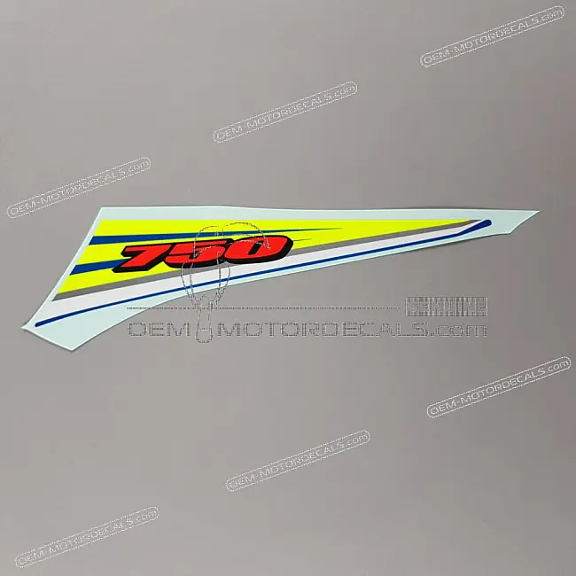 Suzuki GSXR750 Linker framekap GSX-R sticker Linkerkant OEM 6814515J30BE3