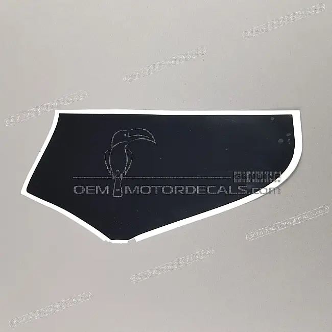 Oryginalna naklejka Suzuki GSXR600 na ramę, lewa strona, numer OEM 6814534E1033J, fabryczna oryginalna grafika