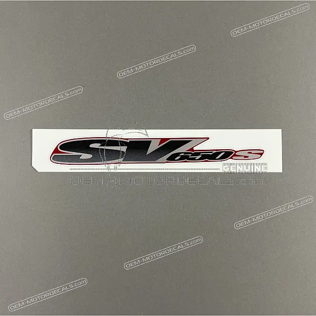 Suzuki SV650S side cowling emblem OEM 6818120F00ED6