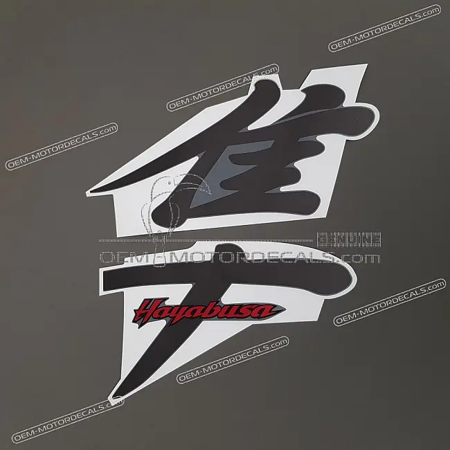 Suzuki GSX1300R Hayabusa lower cowling HAYABUSA emblem right side OEM 6818124F40LL3