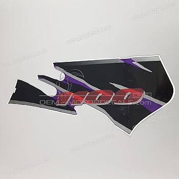 Belly pan decal, left side
