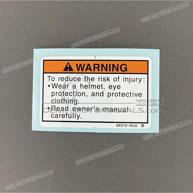 Suzuki GSXR600 General Warning Label OEM 6831949J01