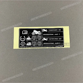 Caution label, Tire load
