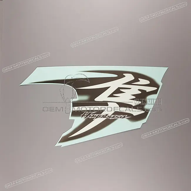 Suzuki GSX1300R Hayabusa Side Cowling Hayabusa Logo Decal Right Side OEM 6868515H00HWZ