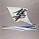 Suzuki GSX1300R Hayabusa Zijkap Hayabusa Sticker Linkerkant OEM 6869015H20BAA