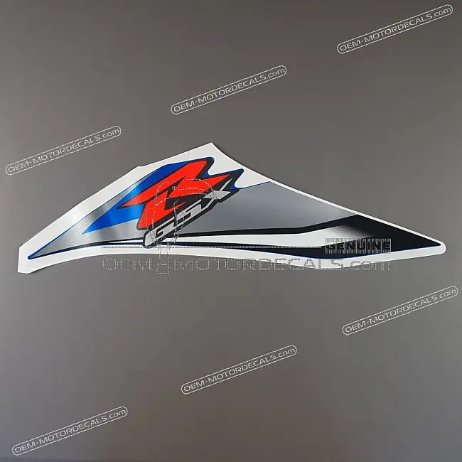 Suzuki GSX-R750 Left Side Cowl Fairing Graphic Stripe Tape Set Genuine OEM Part Number 6869038H00GUF