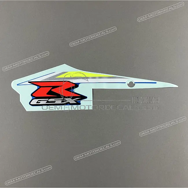 Suzuki GSXR600 Autocollant GSX-R Carénage Latéral Supérieur Gauche OEM 68695-14J80-BDJ