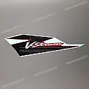 Side cowl graphic tape, left side