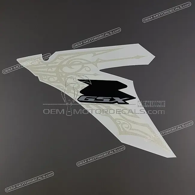Suzuki GSXR600 Carenado Lateral Gráfico GSX Izquierdo OEM 68695-37HA0-GTV