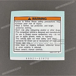 Frame waarschuwingssticker, rechts