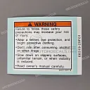 Waarschuwingssticker windscherm