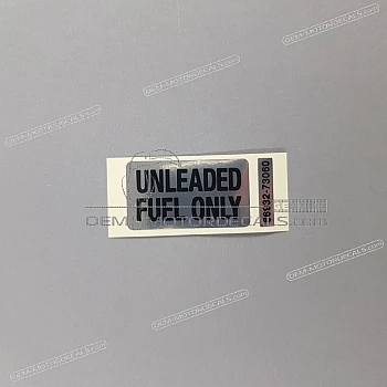 Caution label, Unleaded fuel
