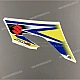 Suzuki RM-Z250 Pegatina para deflector de radiador izquierdo, lado izquierdo OEM K560670485
