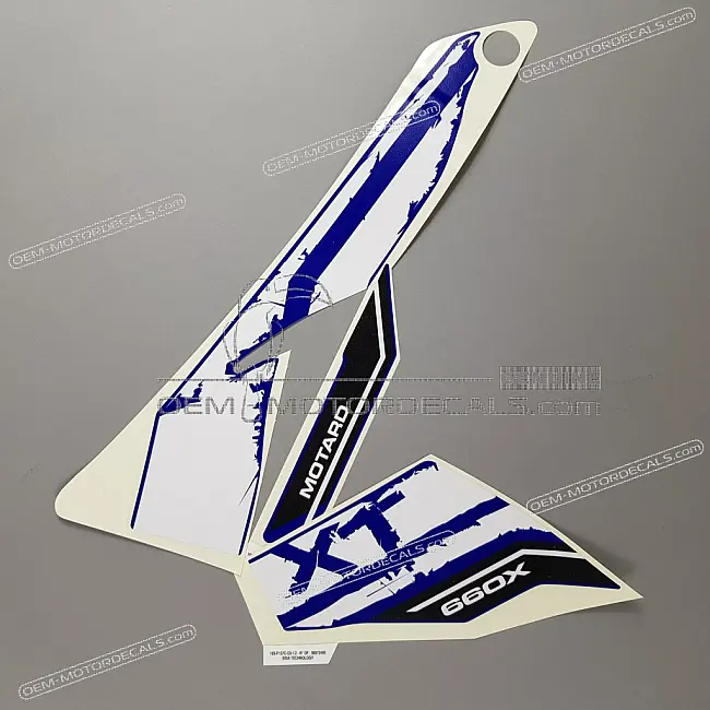 Jeu d'autocollants pour écope d'air Yamaha XT660X côté gauche OEM 10SF137CC000