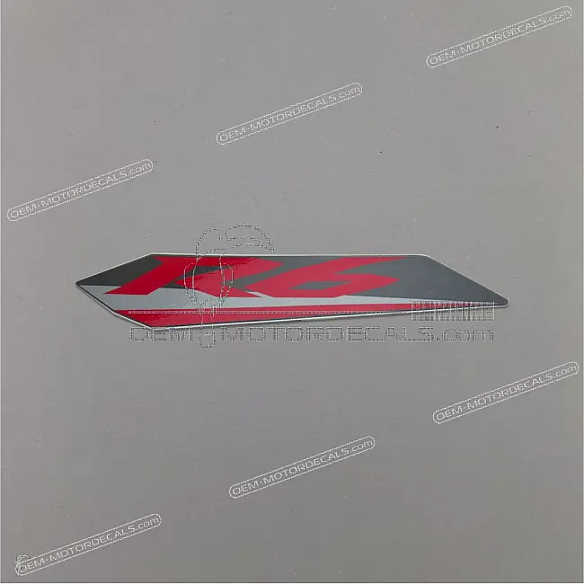 Yamaha YZF-R6 Mittlere Verkleidung R6 Modell Logo Grafik links OEM 13S-28391-20-00
