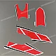 Zestaw naklejek na owiewki Yamaha TZR50 OEM 1HDF42402000