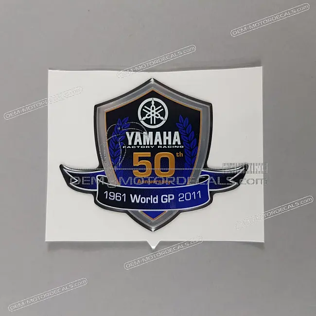 Yamaha YZF-R6 Emblème 3D Réservoir 50ème Anniversaire OEM 1KB-2416B-01-00