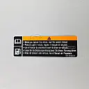 Fuel tank warning label