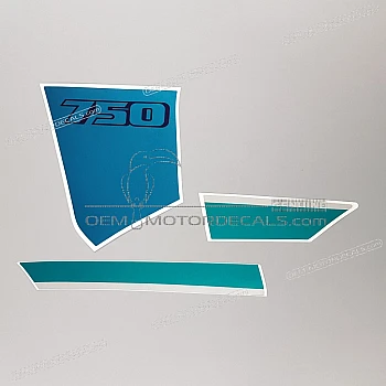 Adesivo posteriore coda carena, lato sinistro