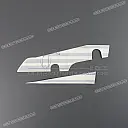 Linker kuipdeel stickerset, linkerkant
