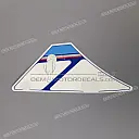Bovenkuip sticker, linkerkant