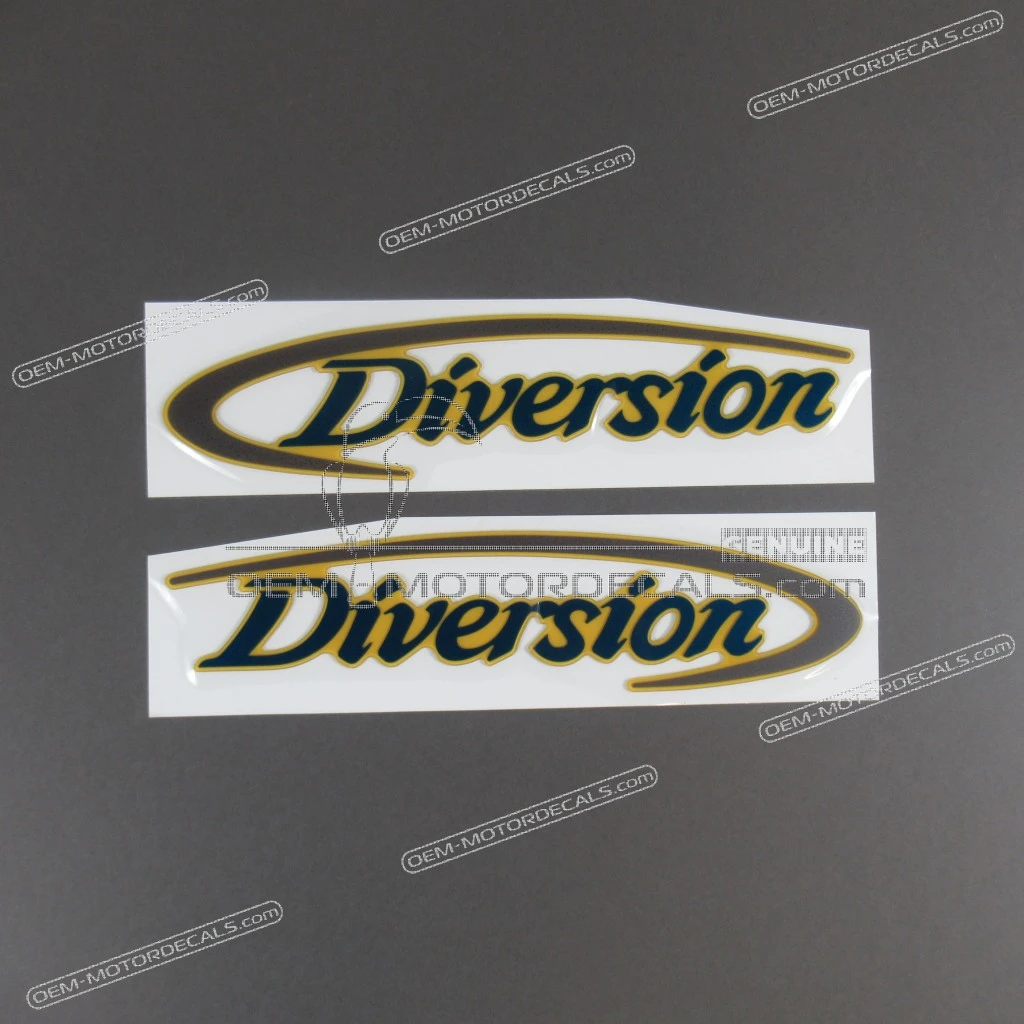 Yamaha XJ600S Diversion Set Emblemi Carenatura Laterale Diversion OEM 4BR283082000 Grafica Originale Fabbrica