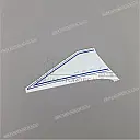 R1 sticker bovenkuip voorzijde, links