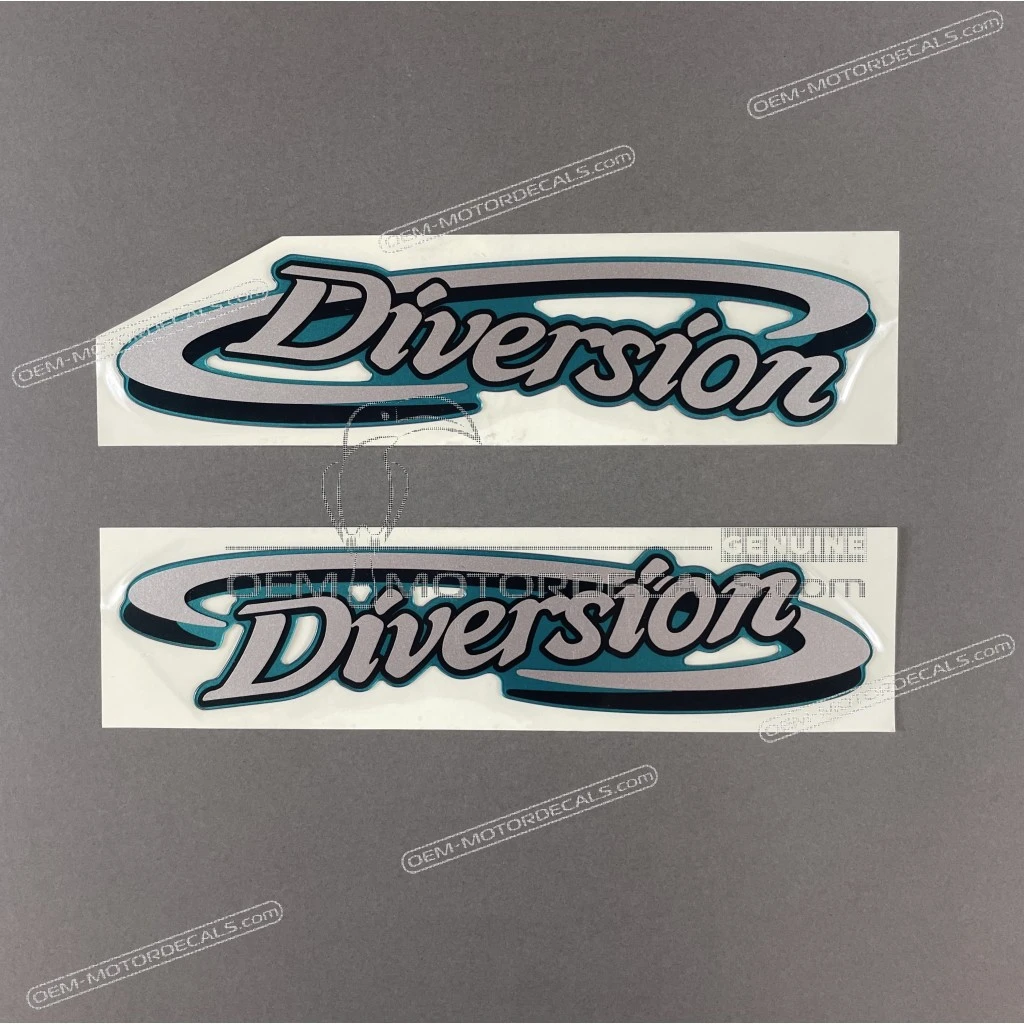 Oryginalny zestaw emblematów Yamaha XJ600S Diversion na zbiornik paliwa OEM 4KM283085000 Fabryczna naklejka