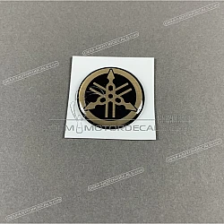 Side cover and front cowling tuning fork emblem