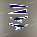 Zijkap en achterkuip TDM850 stickerset