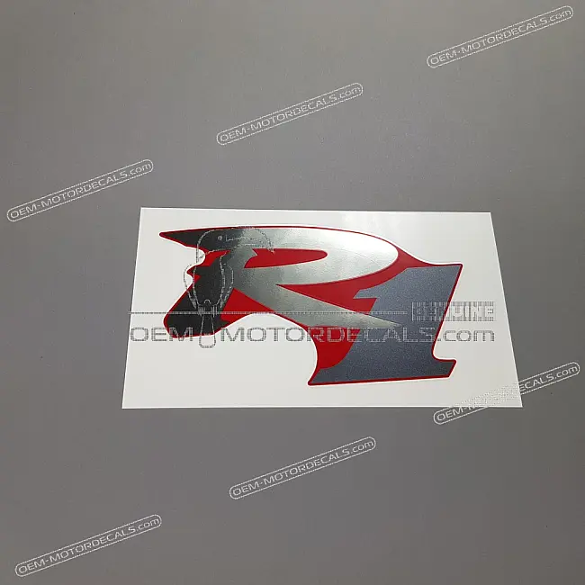 Auténtico Emblema R1 Colín Yamaha YZF-R1 Lado Izquierdo OEM 4XV-21781-50-00 Gráfico de Fábrica