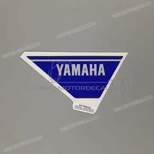 Autocollant de carénage gauche Yamaha YZF-R125 Côté Gauche OEM 5D7F8393G000 Autocollant d'usine authentique Graphic 3 pour carénage latéral