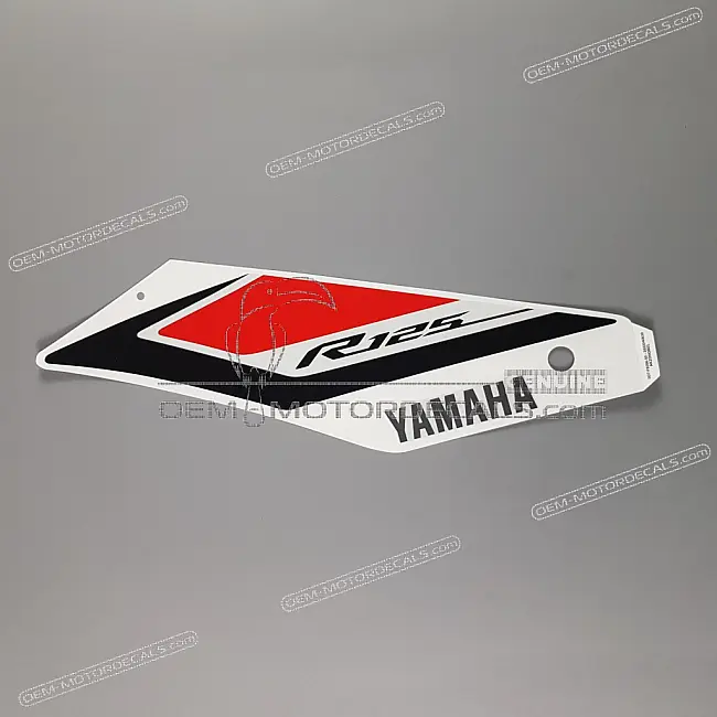 Genuine Yamaha YZF-R125 Side Fairing Graphic Left Side OEM 5D7F83985000 Factory Vinyl Decal for Sportbike Bodywork