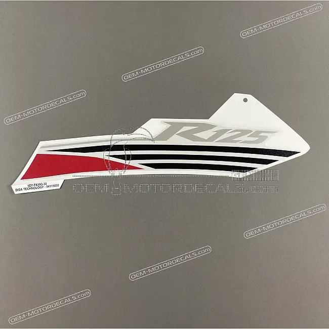 Yamaha YZF-R125 Side Fairing Graphic 10 Left Side Genuine Factory OEM 5D7F839G3000