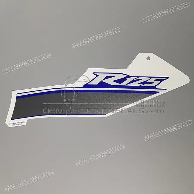 Autocollant Yamaha YZF-R125 flanc de carénage arrière côté gauche OEM 5D7F839G6000