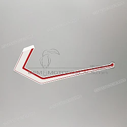 Adesivo posteriore coda carena, lato sinistro