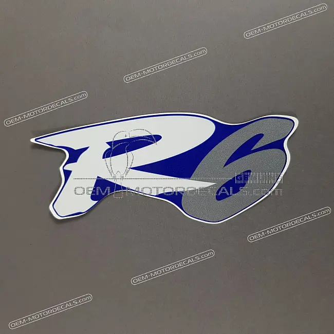 Yamaha YZF-R6 Tail Cowling Rear Side Section R6 Graphic Emblem OEM Part 5EB-21781-00-00