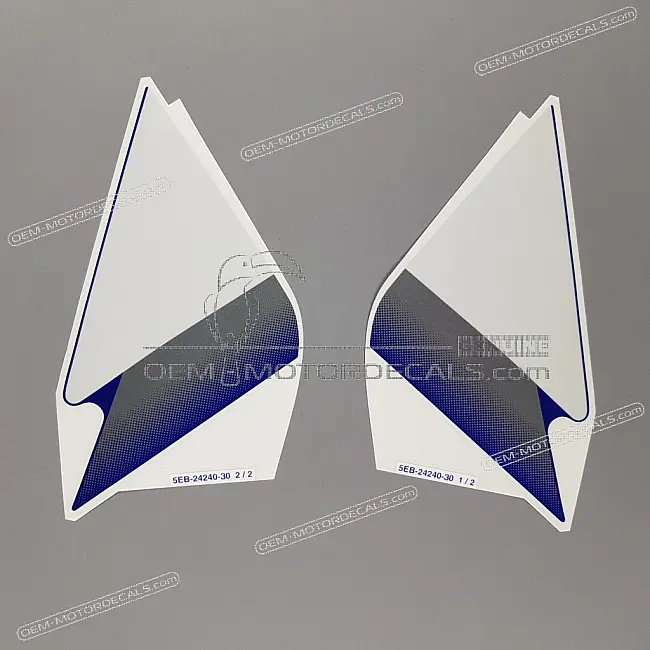 Juego de adhesivos depósito Yamaha YZF-R6 ambos lados original OEM 5EB-24240-30-00 kit de franjas de fábrica