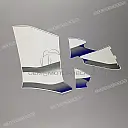 Yamaha stickerset onderkuip, linkerzijde