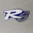 R6 embleem bovenste voorkuip, rechterzijde