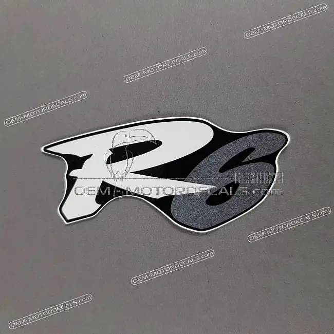 Yamaha YZF-R6 Emblema R6 Cupolino Anteriore Lato Sinistro OEM 5EB283157000