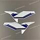 Juego de gráficos original Yamaha YZF-R6 para depósito de combustible Franjas decorativas ambos lados OEM 5MT-24240-10-00