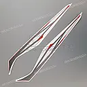Tail fairing R6 graphic set, left side