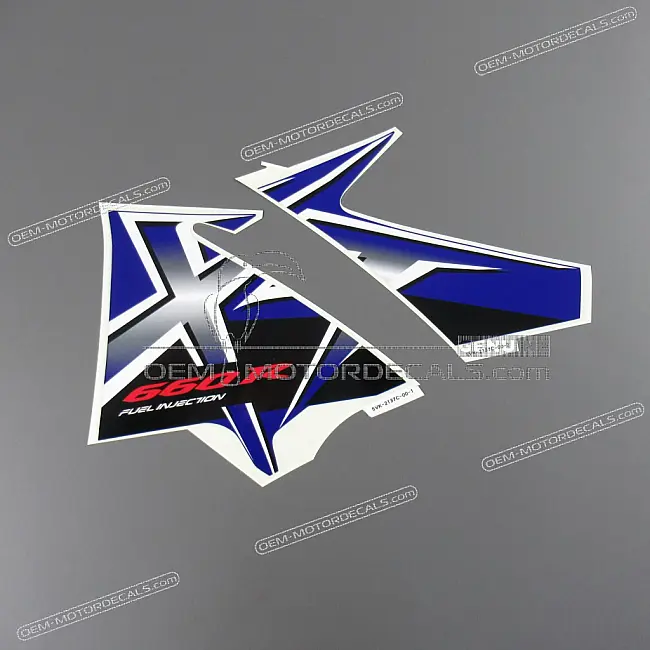 Set adesivi convogliatore radiatore Yamaha XT660R lato sinistro OEM 5VK2137C0000