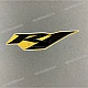 Emblème Logo R1 Carénage Avant Supérieur Yamaha YZF-R1 Origine Côté Gauche Pièce OEM 5VY283150000